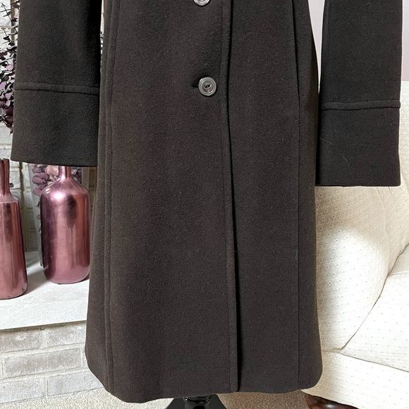 Marvin Richards Wool Blend Topcoat - Dark Brown - Picture 5 of 13